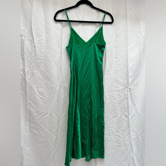 Satin Emerald Green Maxi Tank Top Dress | & Other Stories | Size 4 - Picture 2 of 2